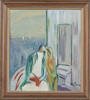 KARIN PARROW, olja på duk, signerad.