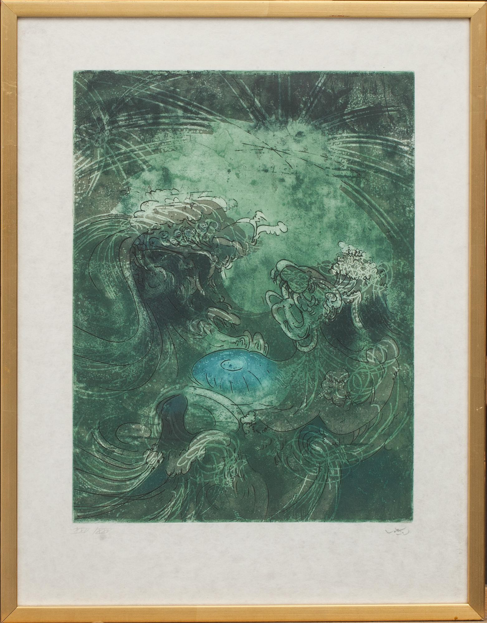 ROBERTO MATTA, färgetsning, signerad och numrerad XXV/XXV.