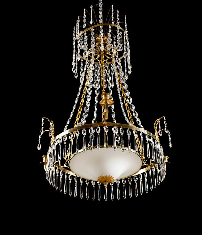 LJUSKRONA, sengustaviansk, 1800-tal. Höjd ca 90 cm.