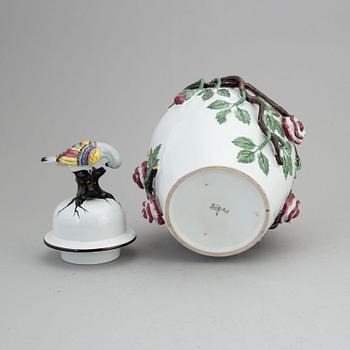 A Faiance jar with cover, Rörstrand, 20th century, after a 18th century model.