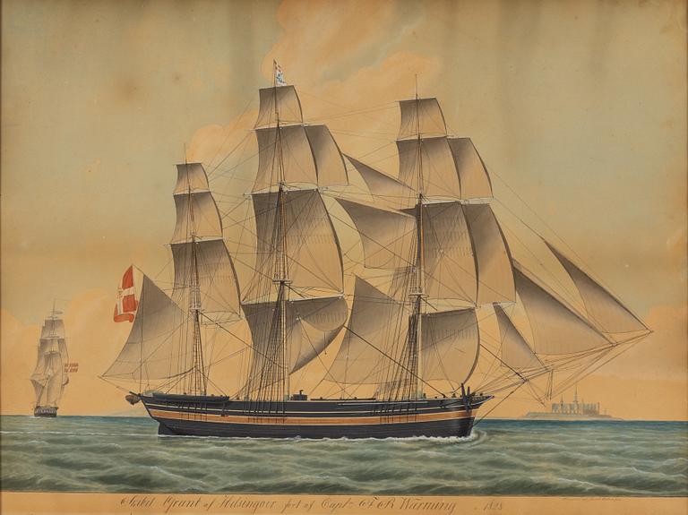 Jacob Petersen, the three-masted full-rigged ship "Grant".