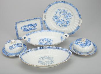 KAFFE-/TESERVIS, 104 DELAR, porslin, "China blau", Tyskland, bl. a. Seltman, Rosslau, Tuppack. 1900-talets första hälft.