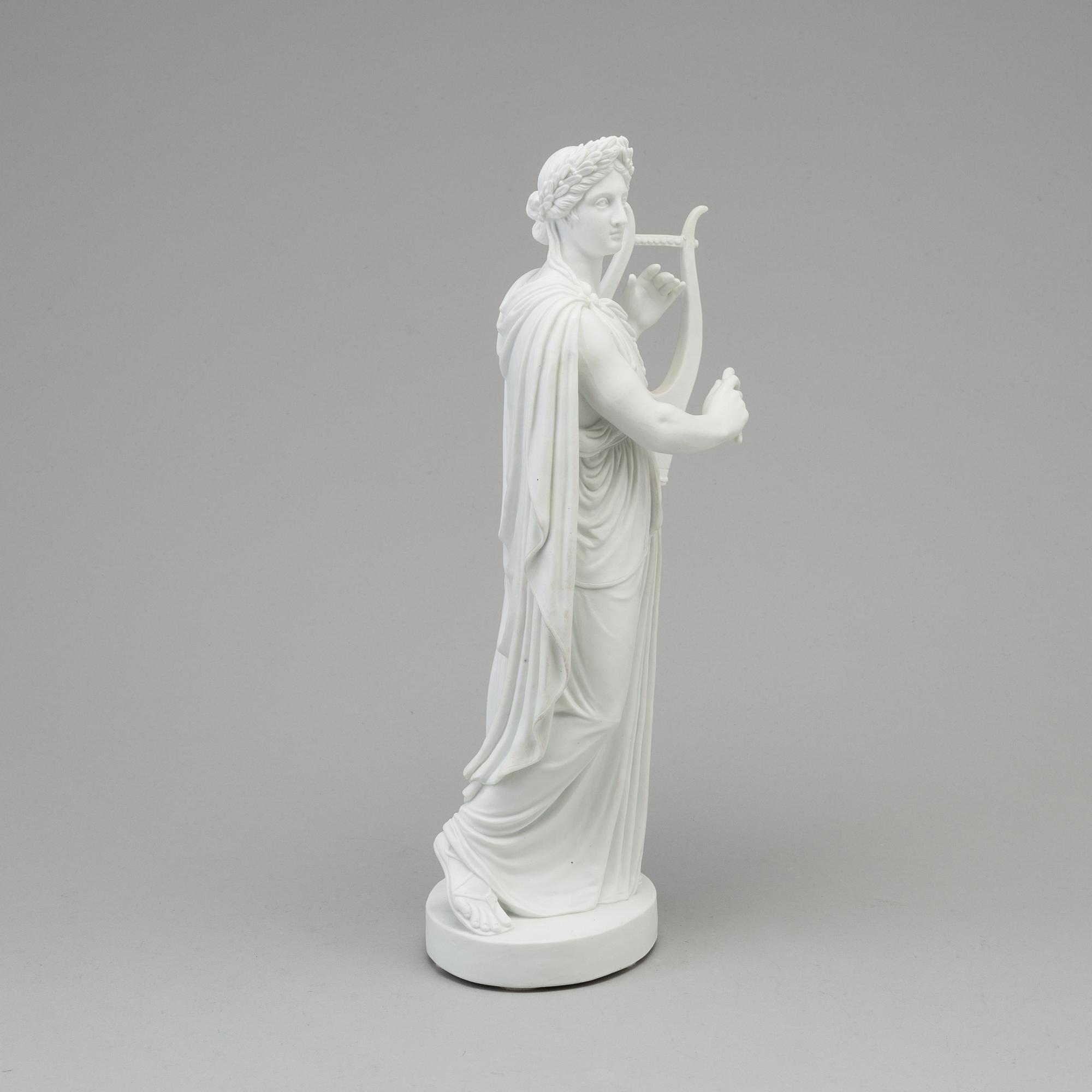A bisquit Royal Copenhagen sculpture of Apollo, Denmark, 1940's.