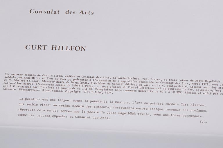 CURT HILLFON, 6 st, fotogravyrer, monogramsignerad och daterad -74. Numrerade HC XVI/25.