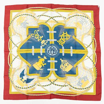 Hermès, a 'Grand Tenue' silk scarf.
