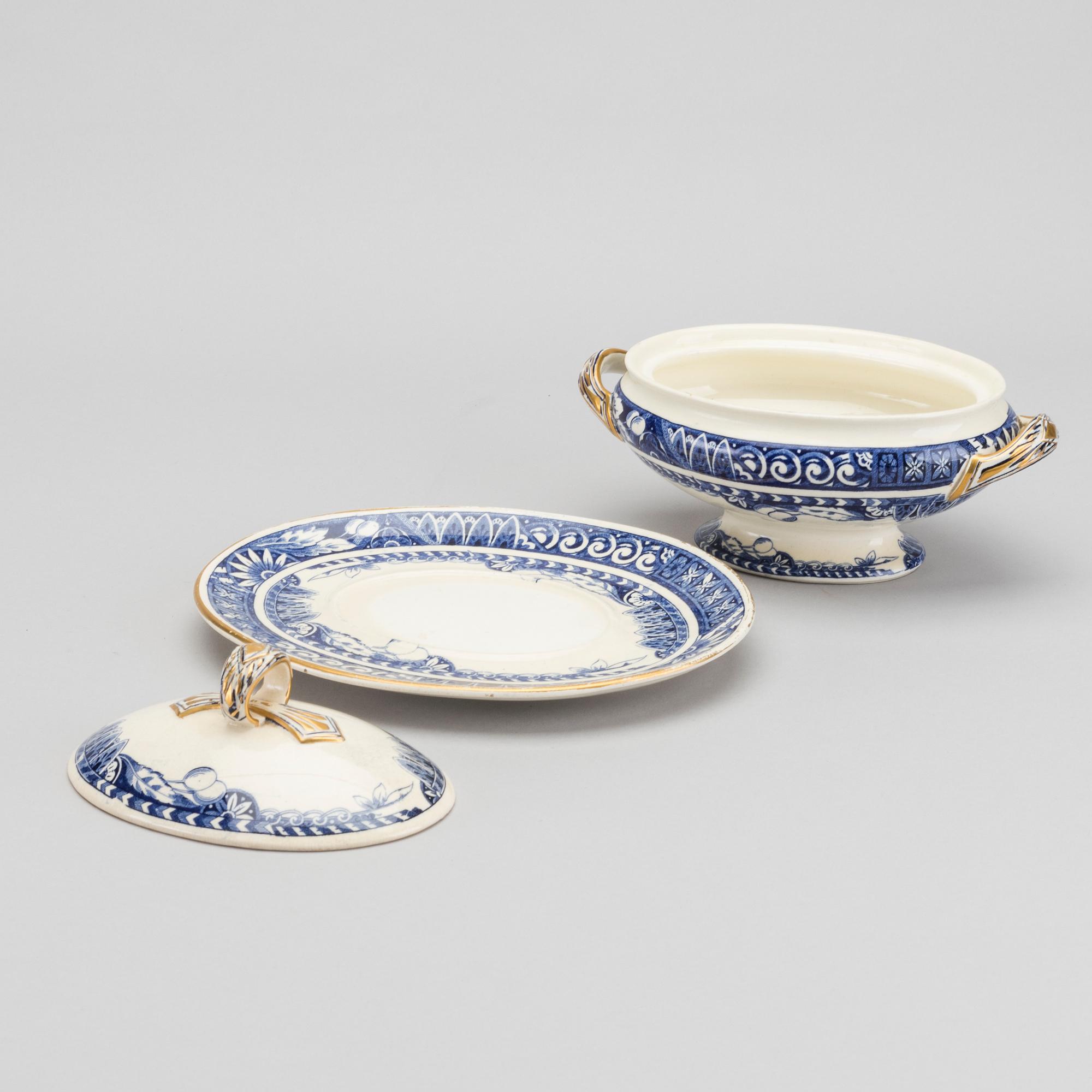 FAT samt SÅSSKÅL flintgods England omkring 1900.