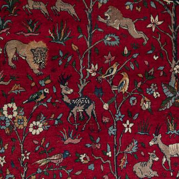 A carpet, oriental, figural, ca 199 x 119 cm.