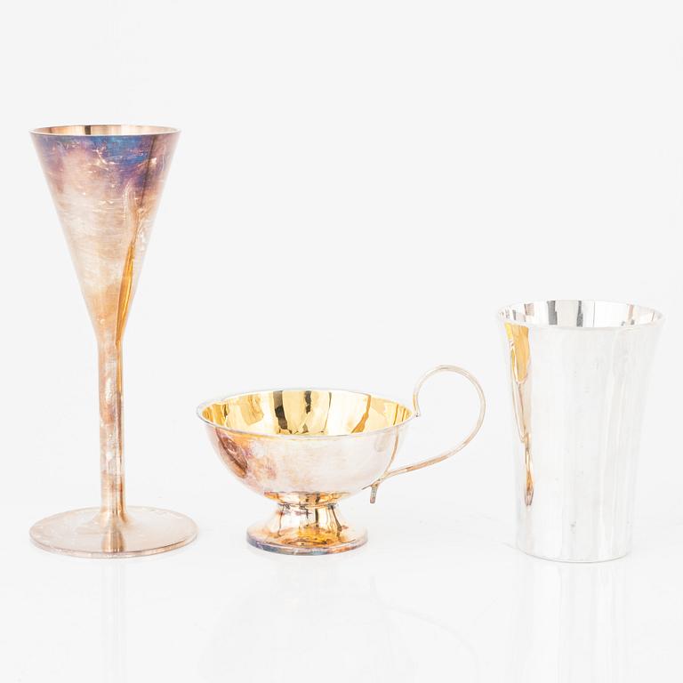 A total of 26 silver drinking vessels, Gothenburg and Uppsala, Sweden, 1974-77.