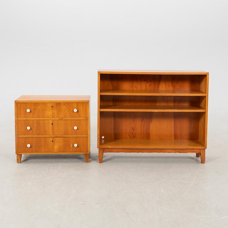 Bookcase and chest of drawers 1940s.