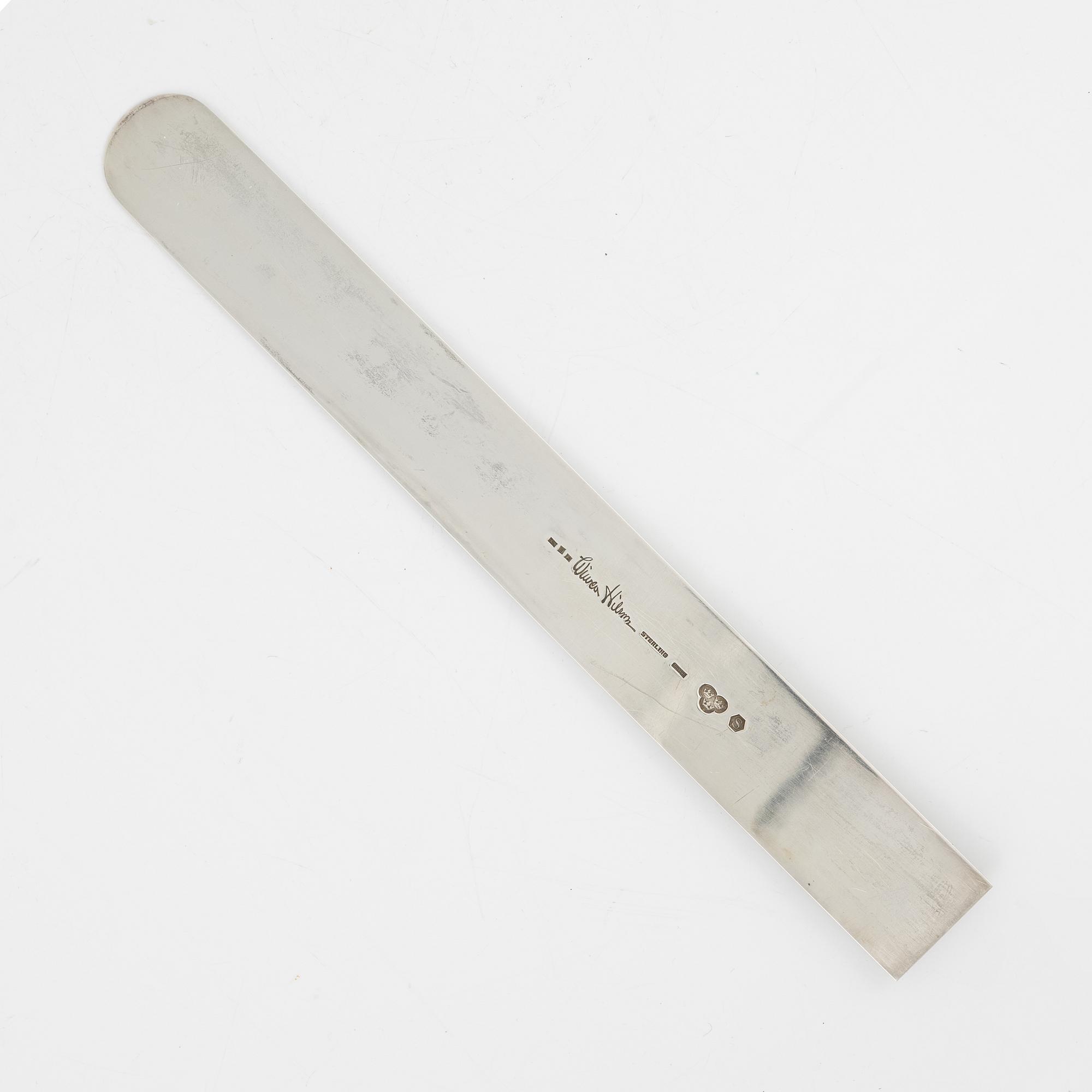 Wiwen Nilsson, brevkniv, silver, Anders Nilsson, Lund 1961.