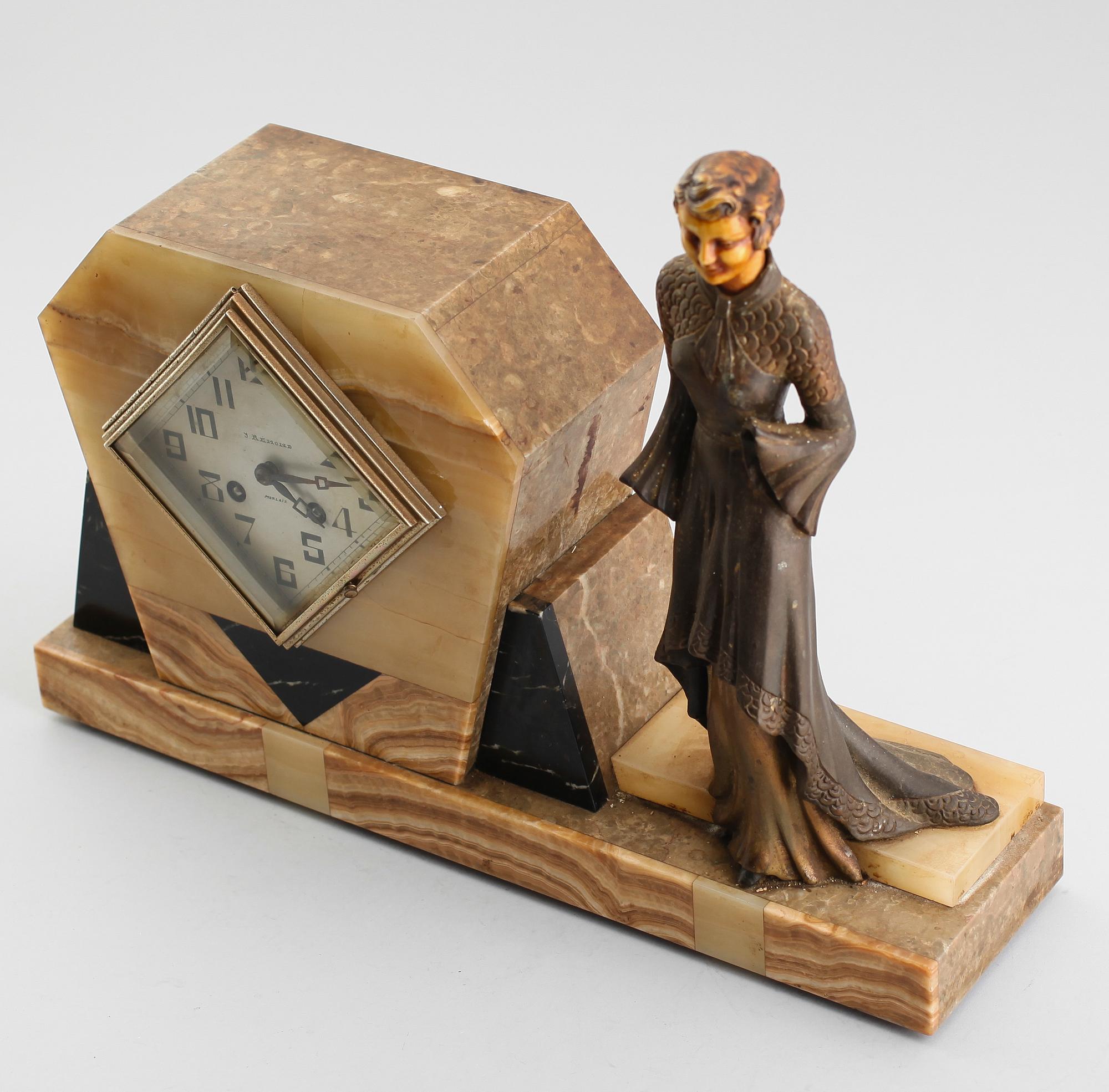 BORDSUR, art déco, onyx, 1900-talets första hälft.