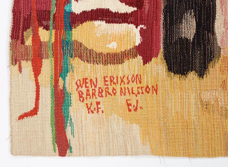 TAPESTRY. Tapestry weave. 193 x 248 cm. Signed SVEN ERIXSON BARBRO NILSSON K.F E.J.