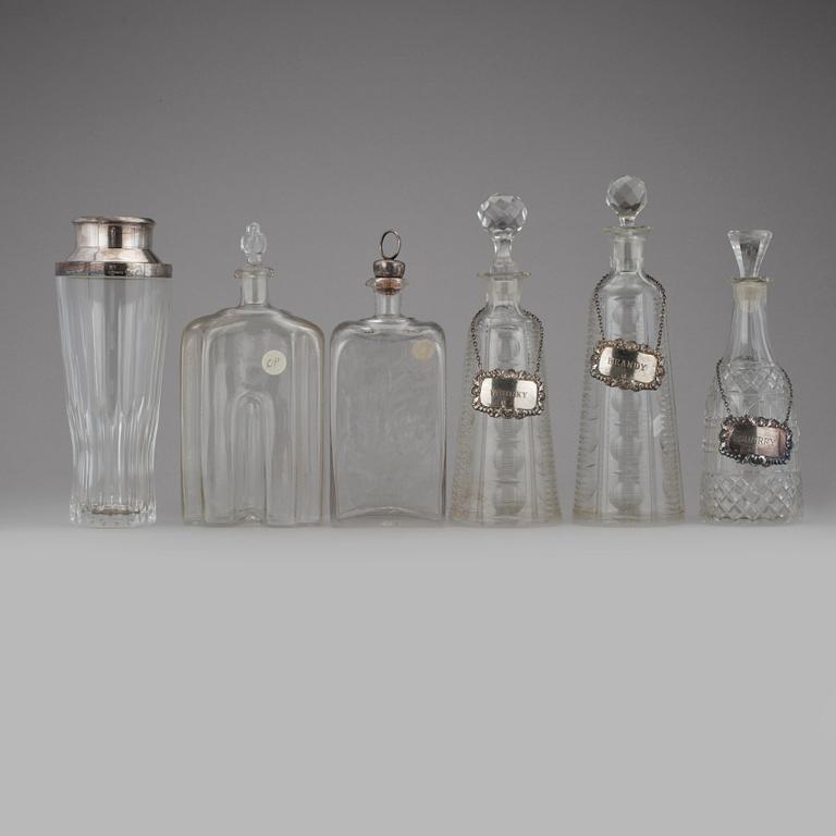 PARTI GLAS, 6 delar, delvis i silver, bland annat Hampton Utilities, Birmingham, 1969.