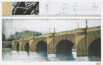 208. Christo & Jeanne-Claude, "The Pont Neuf wrapped (Project for Paris)".