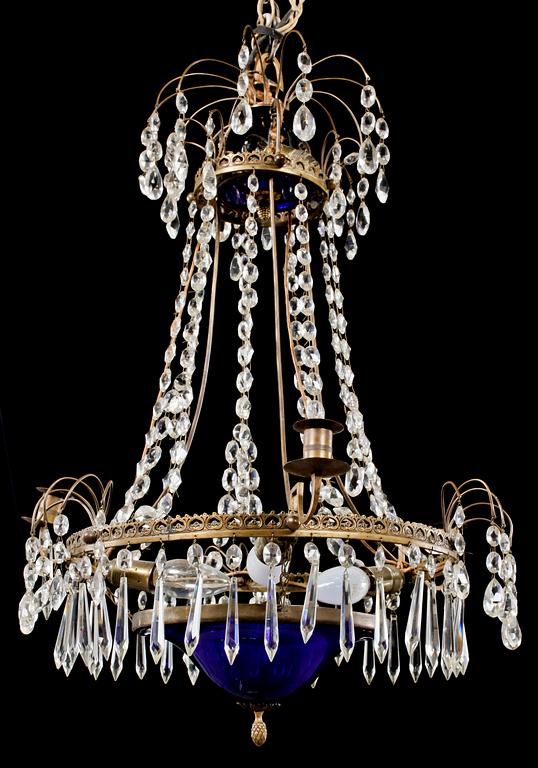 LJUSKRONA, sengustaviansk stil, höjd 55 cm, 1900-tal.