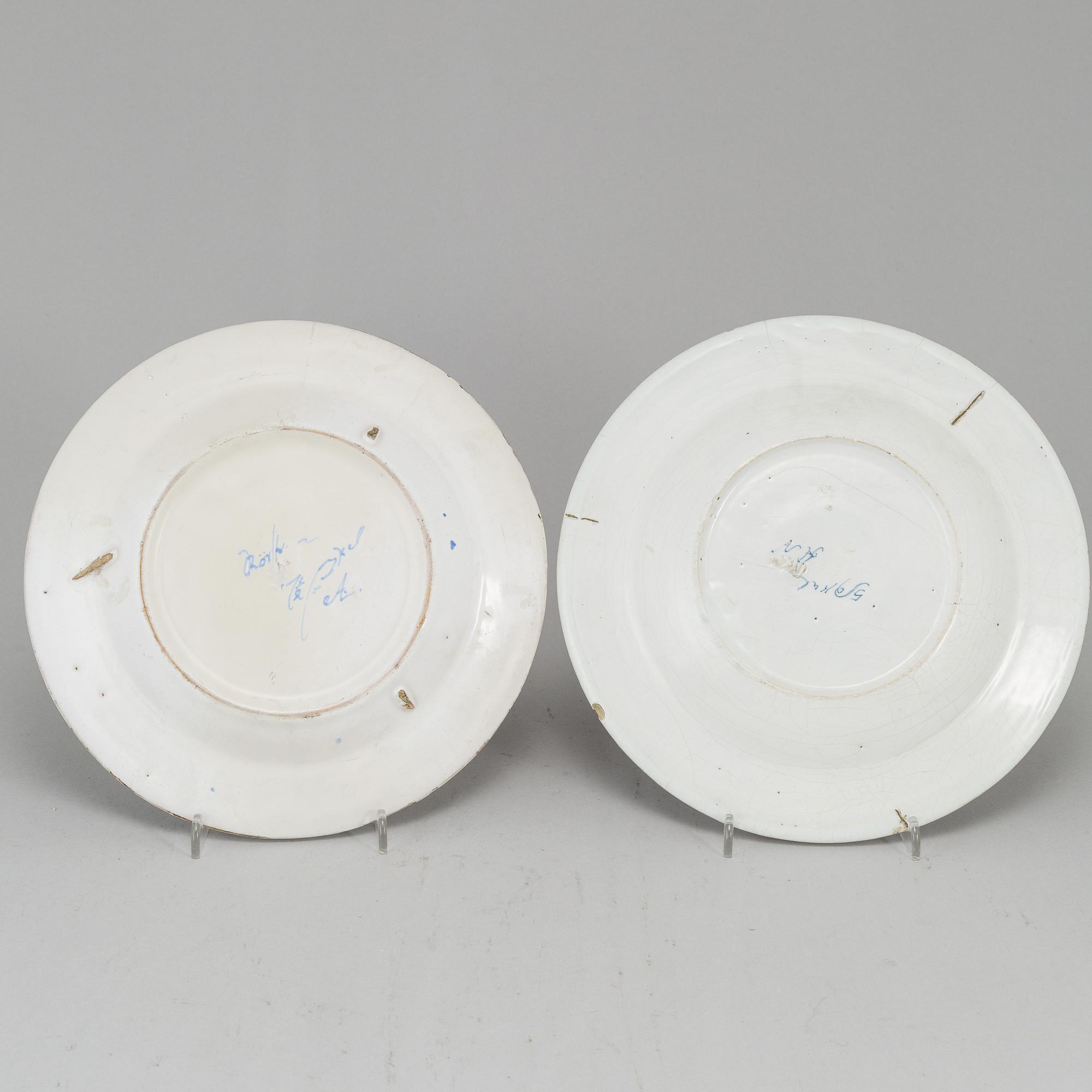 A set of four Swedish 18th Century faience dishes.