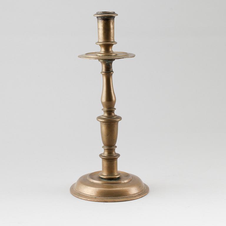 LJUSSTAKE, mässing, 1600-/1700-tal.