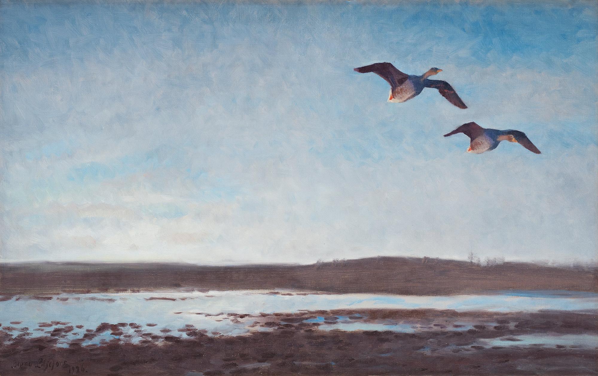 Bruno Liljefors, Sträckande gäss.
