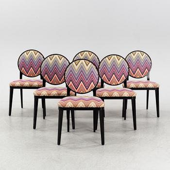 Six 'Plaza' chairs, by Studio Reforma for Bross, Italy.