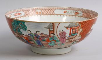 BÅLSKÅL, porslin. Kina 1800-tal.