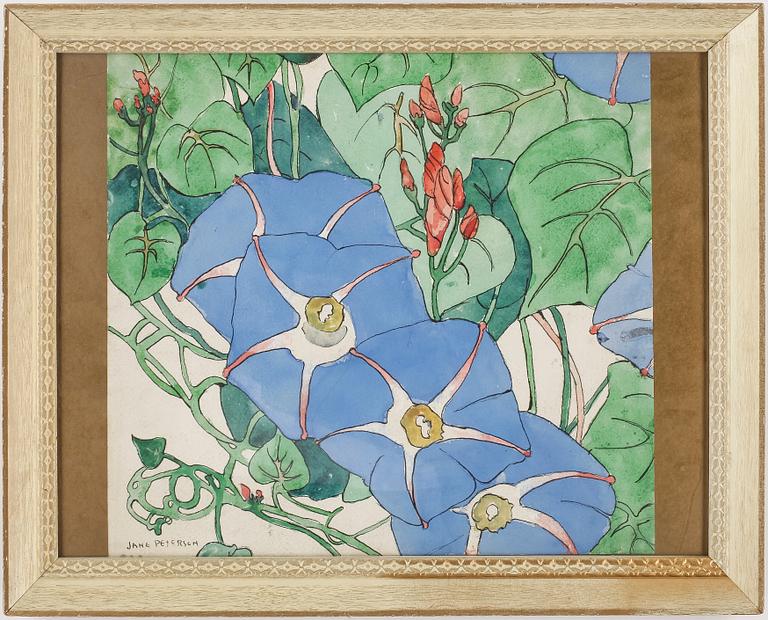 JANE PETERSON, gouache, signerad.