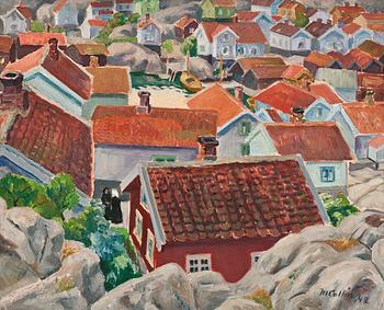 184. Marcus Collin, VIEW OVER THE VILLAGE ROOFS.