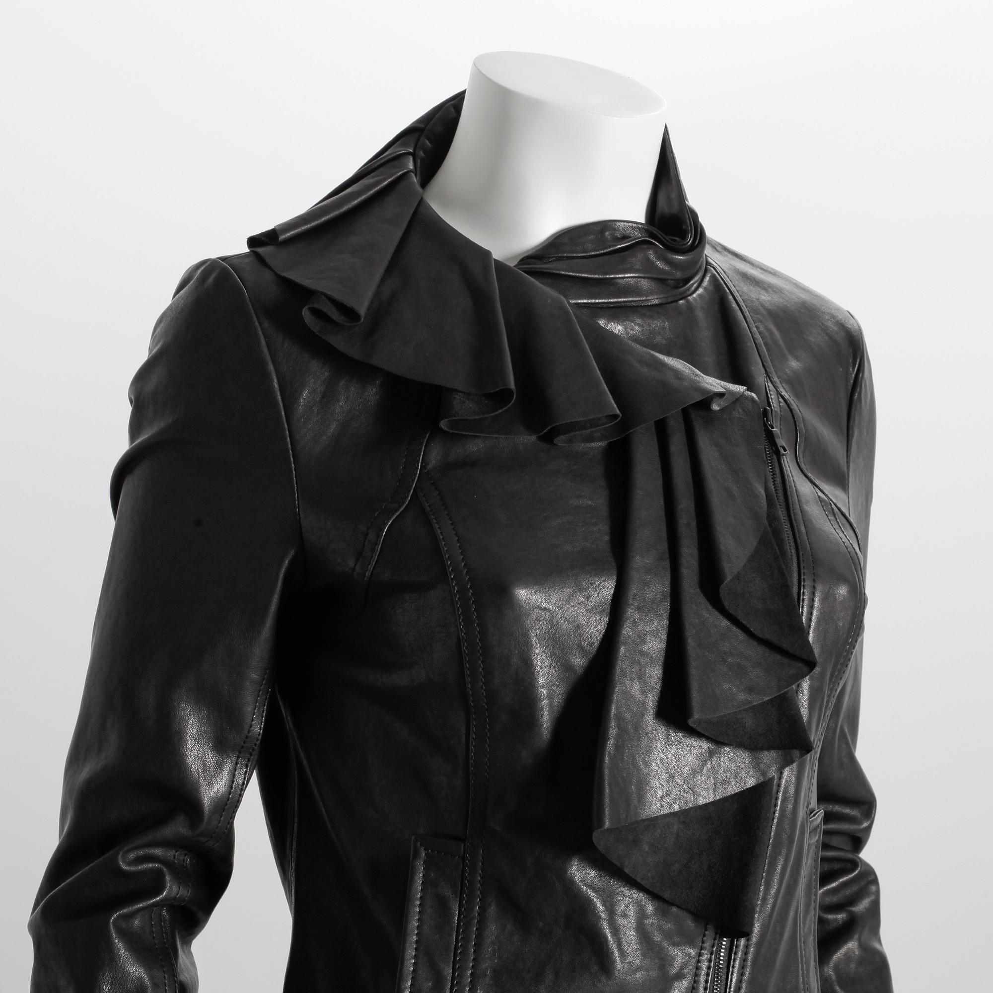 LEATHERJACKET, Diana von Furstenberg, size 6.