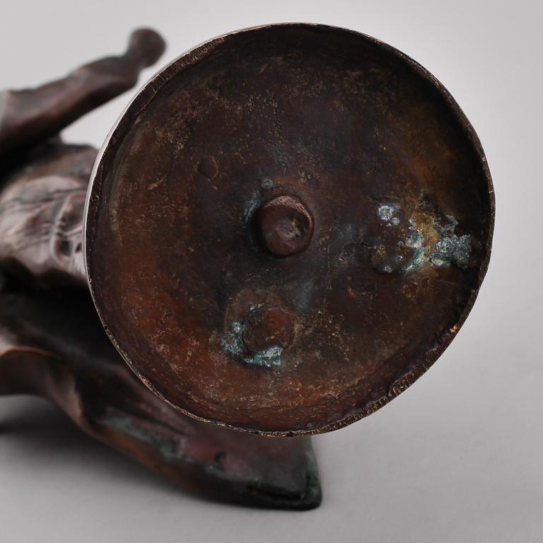 SKULPTUR, bronserad metall, 1900-talets andra hälft.