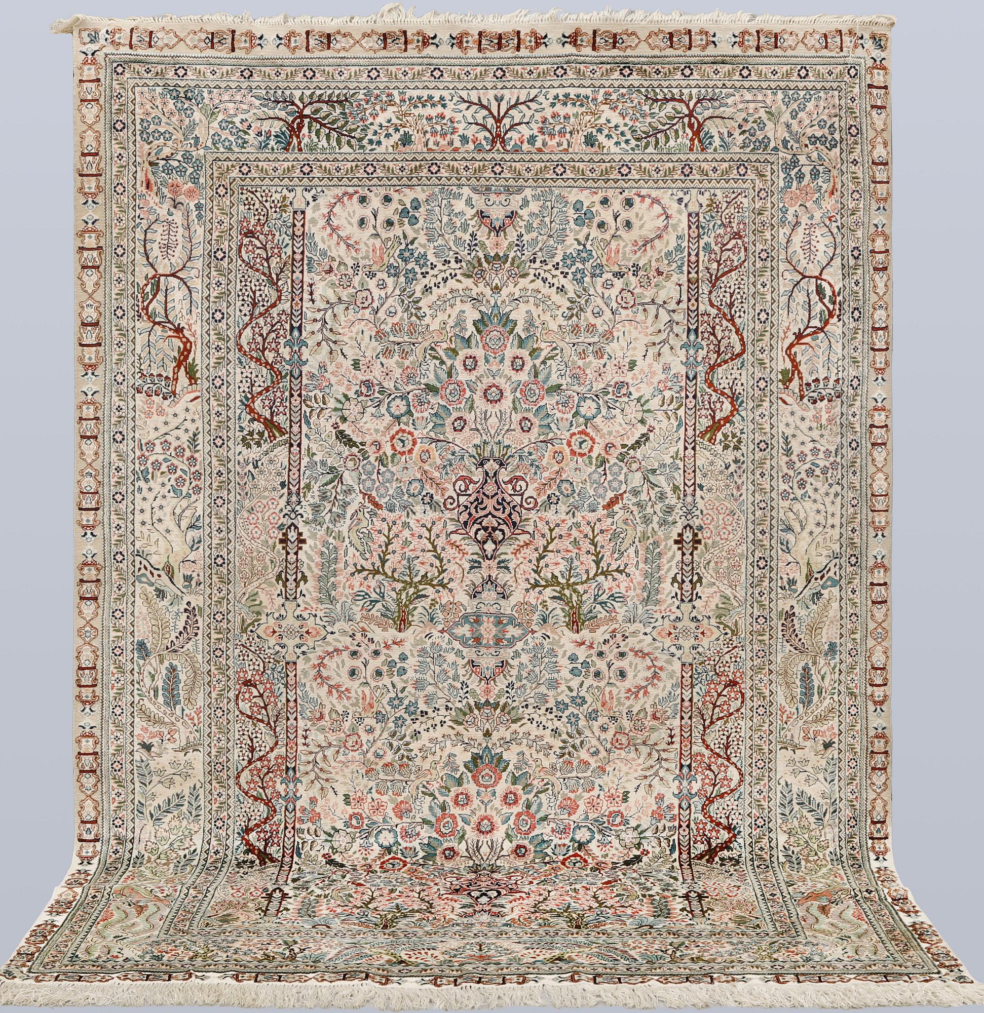 Matta, silke, orientalisk, ca 184 x 116 cm.