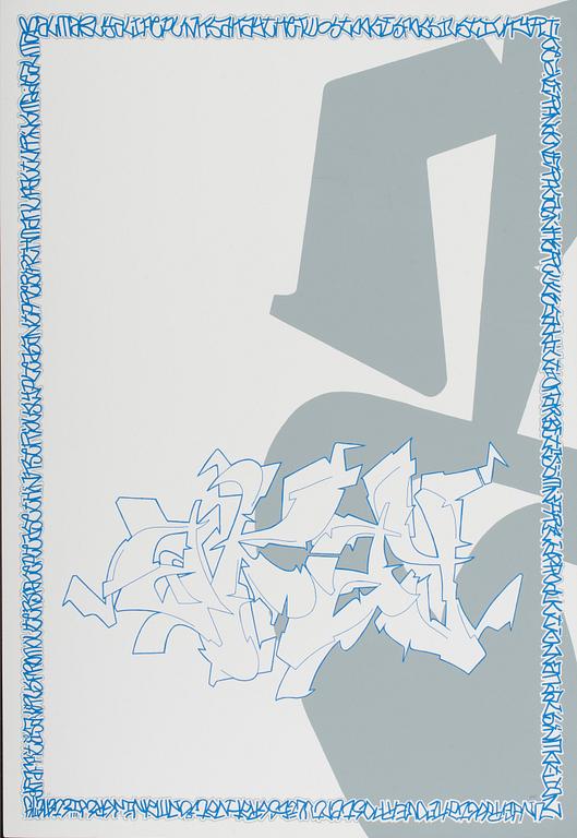 AKAY, BATES, REASON, BLIND and ceveral other scandinavian graffiti legends, eight screen prints, signed and dated -97.