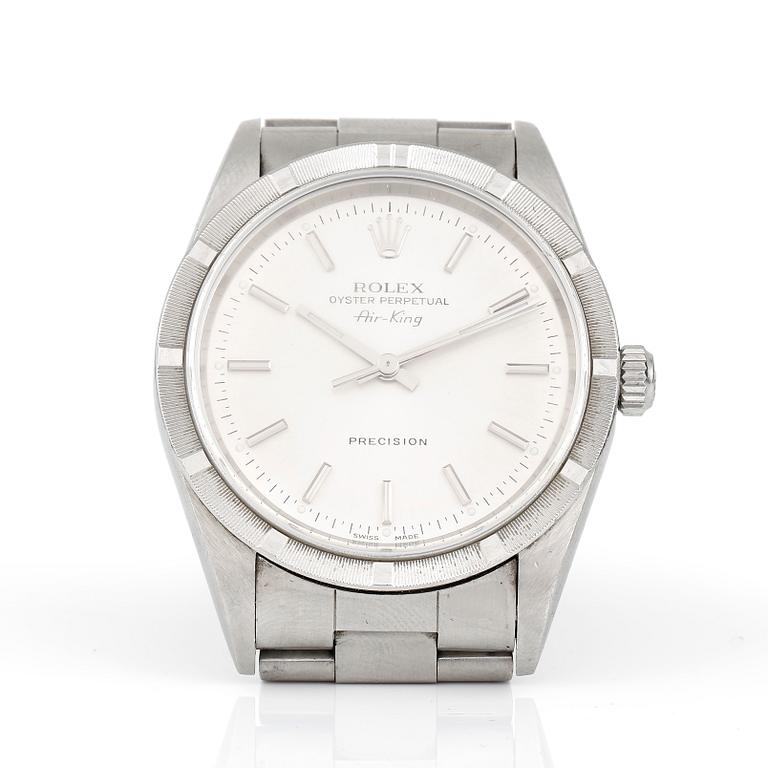 ARMBANDSUR, Rolex, Air King, Ø 34 mm, stål, automatisk, oysterlänk med viklås.