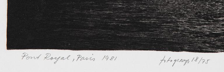 Lennart Olson, fotografi signerad och numrerad 18/75.