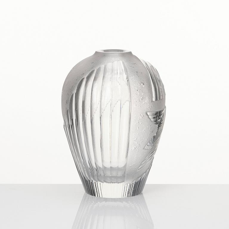 Simon Gate, a rare polished glass vase, Orrefors 1938, model 1654.