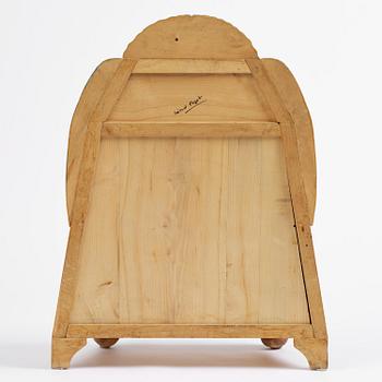 Gérard Rigot, a painted and carved oak cabinet, exectued in his studio, France, second half of the 20th century.