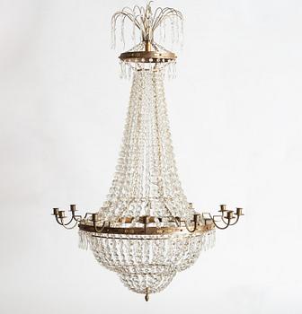 Chandelier, Empire style, mid-20th century.