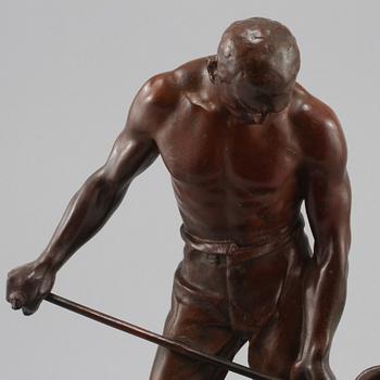 ALFRED OHLSON, skulptur, patinerad brons, signerad.