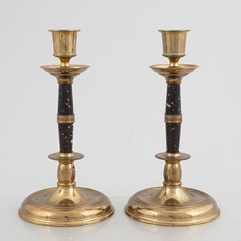 Carl Hjalmar Norrström, after. A pair of candlesticks, Skultuna Messinsgbruk 1999.