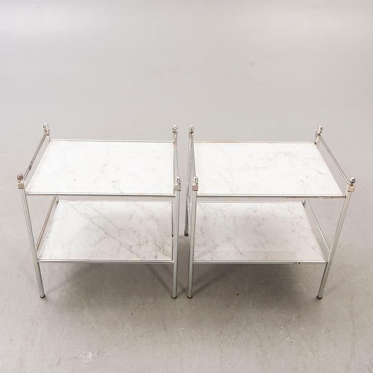 Bedside table / side table, a pair, 1970s-80s.