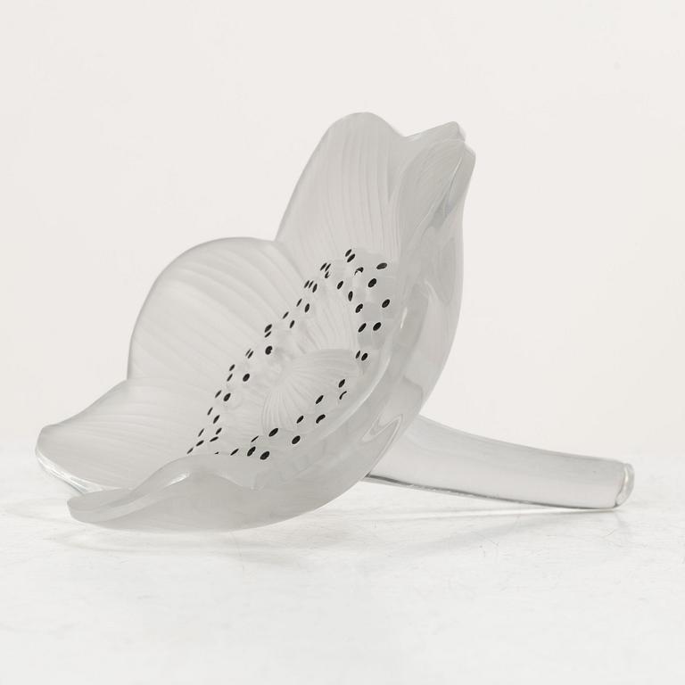 René Lalique, Six glass objects, Lalique, France, second half of the 20th century.
