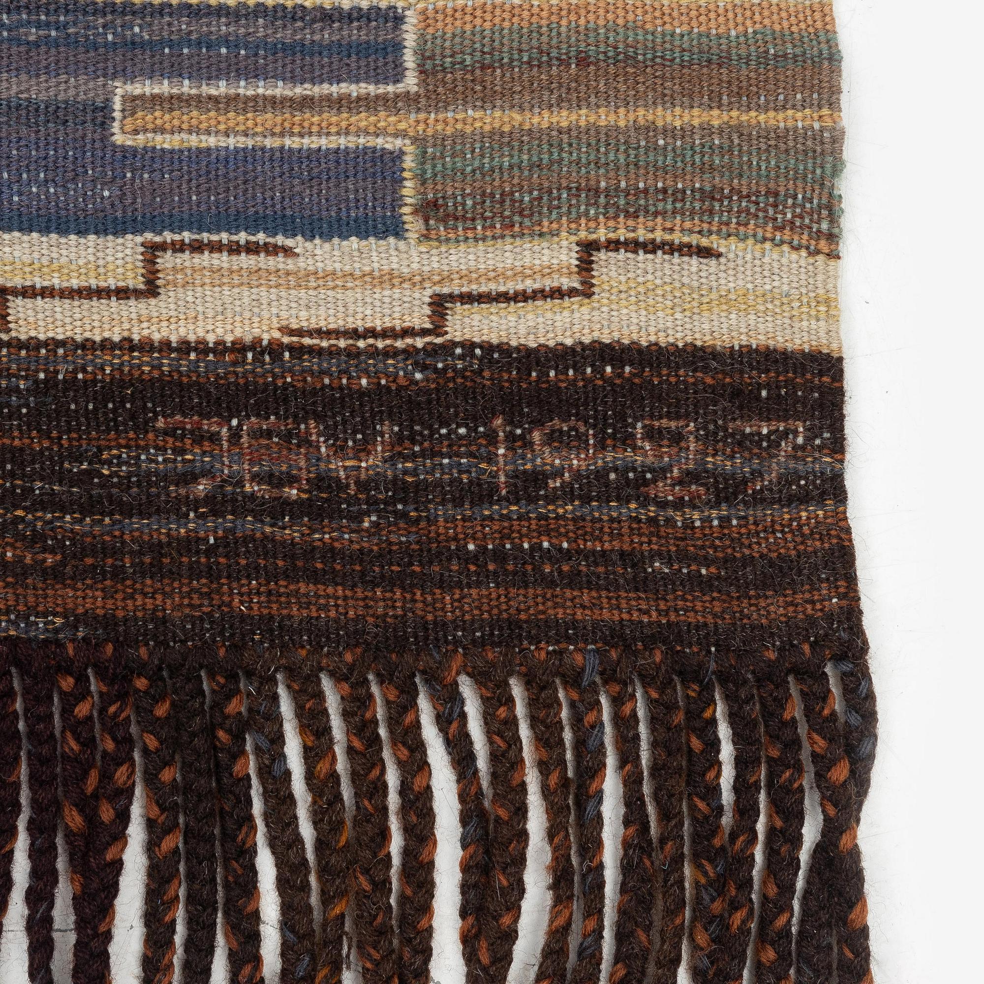 A pair flat weave  drapes, c. 232 x 84 cm each, signed JBV (Johanna Brunsson's weaving) and dated 1927.