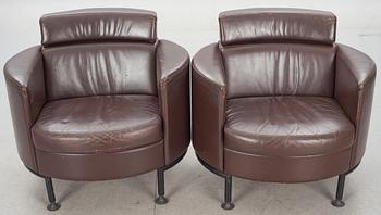 FÅTÖLJER, ett par, Karl-Erik Ekselius, JOC, Vetlanda, 1900-talets andra hälft.