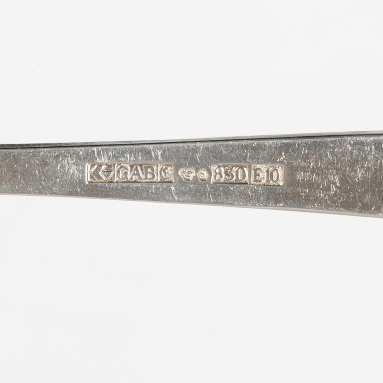 Jacob Ängman, bestickservis, 61 delar, silver, "Rosenholm", GAB, Eskilstuna, 1975-80.