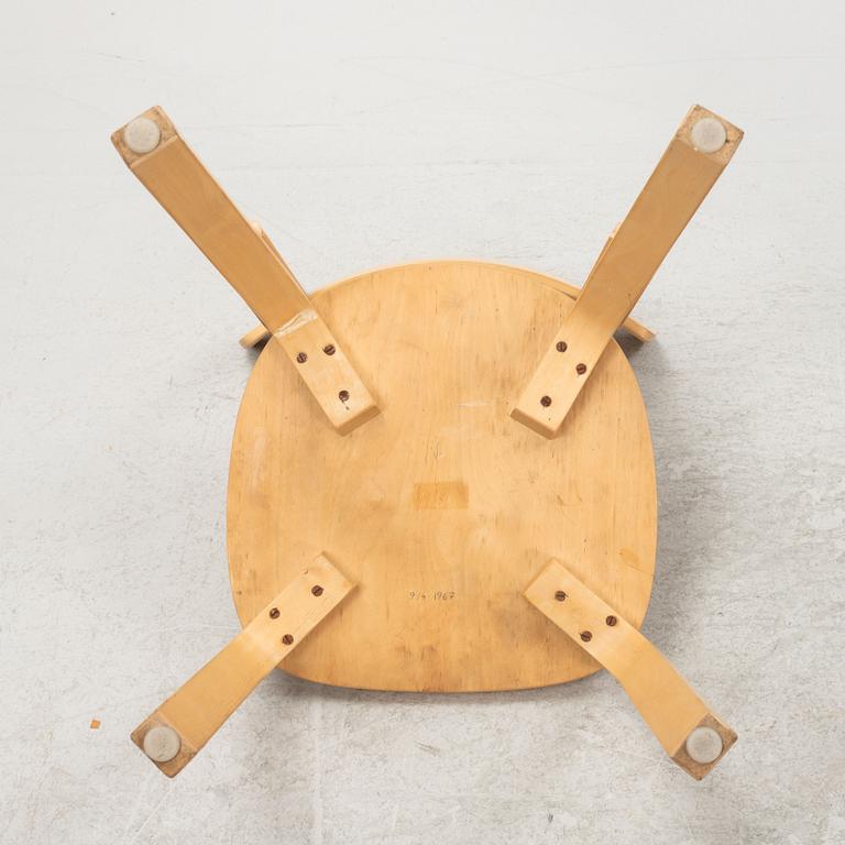 Alvar Aalto, a set of three model 69 chairs, Artek, Finland.