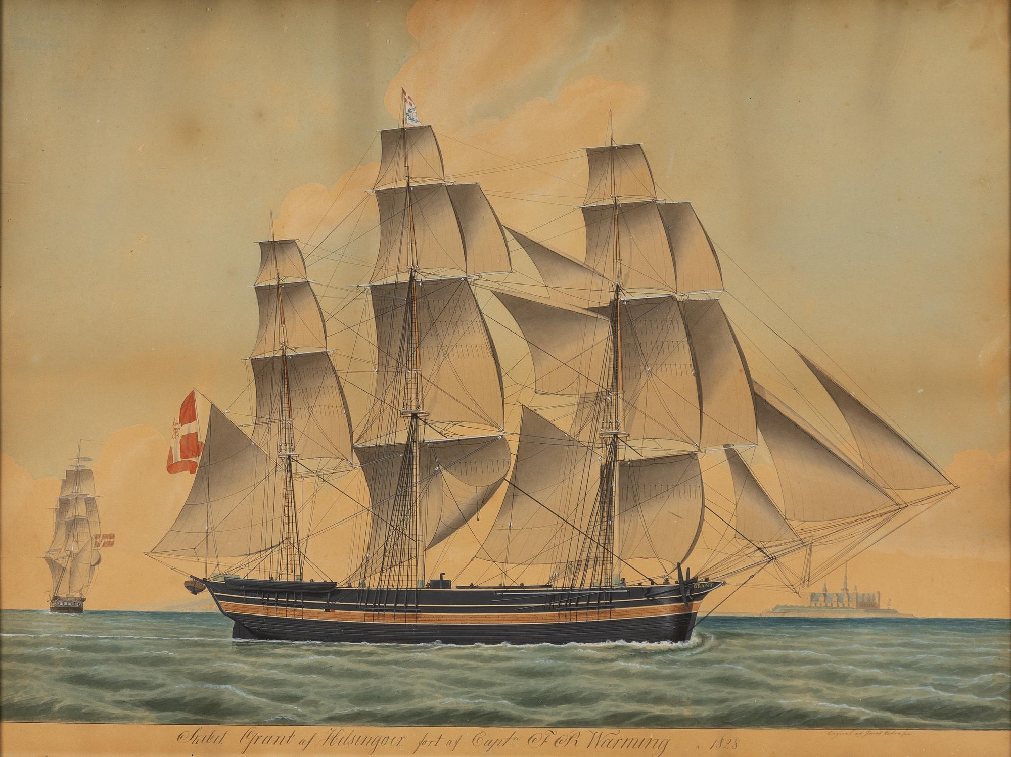 Jacob Petersen, the three-masted full-rigged ship "Grant".