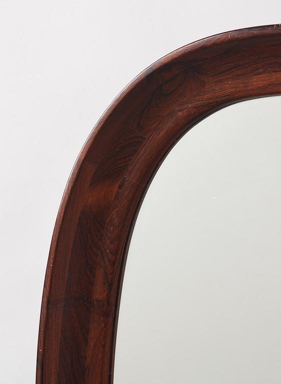 Carl Malmsten, a rare rosewood mirror, Sweden, 1950s.