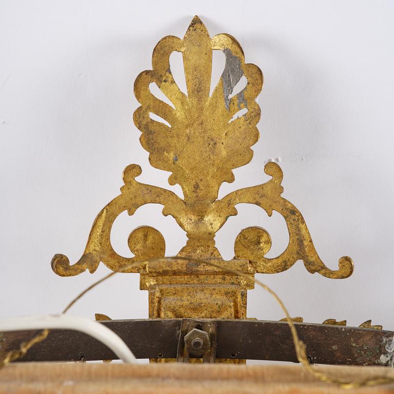 A pair of mirror sconces, 1910's/20's.