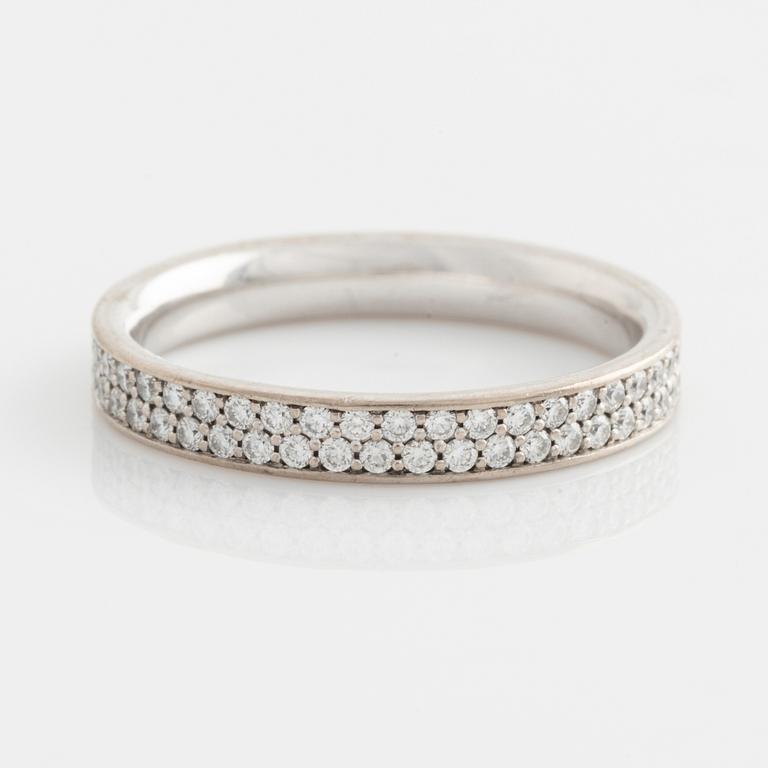 Georg Jensen, two rings, with brilliant-cut diamonds.