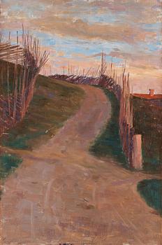 410. Prins Eugen, Landscape with roundpole fence.
