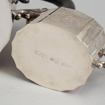 Three pieces silver coffee set from Karl Anderson, Stockholm, 1940-41.