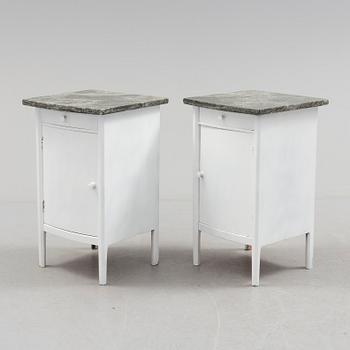 A pair of bedside tables, first half of the 20th century.